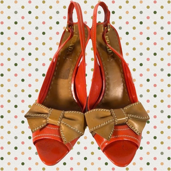 Prada sz41 Lovely Leather Heels - Picture 1 of 8